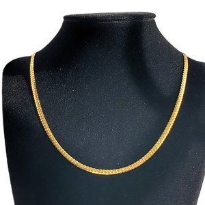 Mens 24" 18K Gold Wheat Chain Link Necklace Guys 18 Karat Guys Jewelry 24in NEW